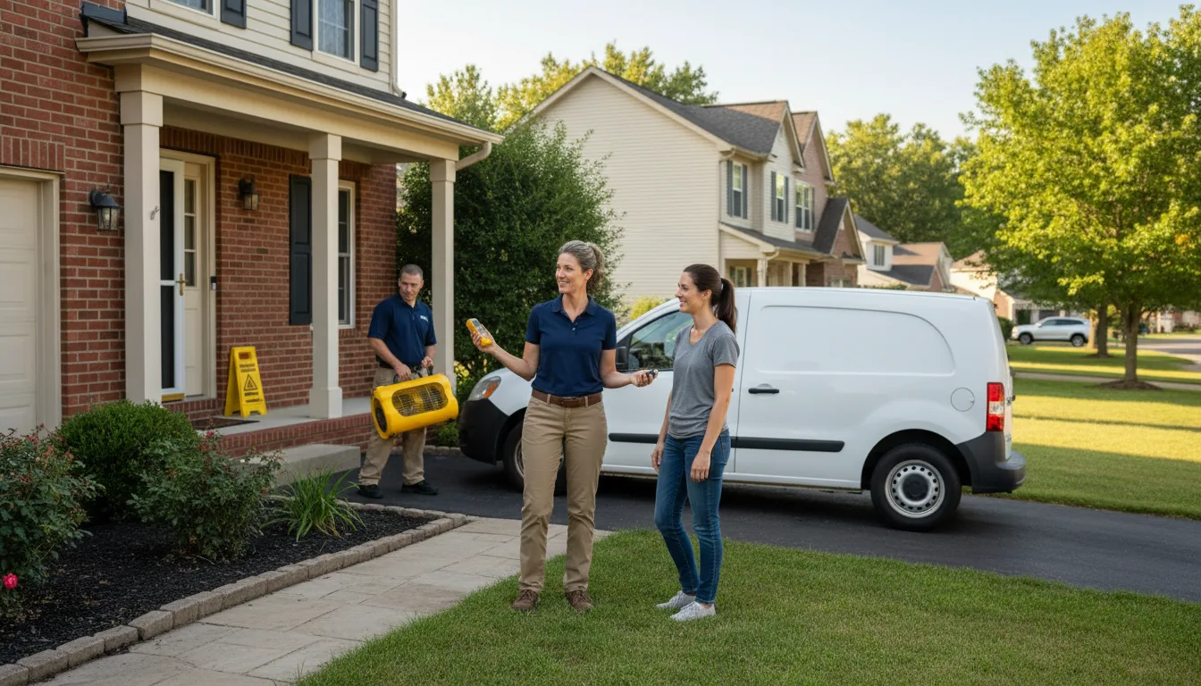 Residential water damage restoration in Julian, PA